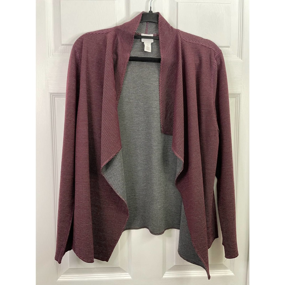 Weekends by Chico’s waterfall open cardigan